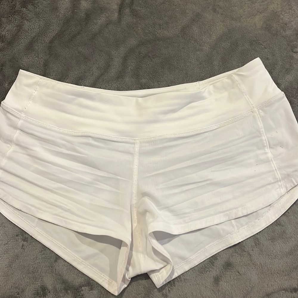 White speed up shorts